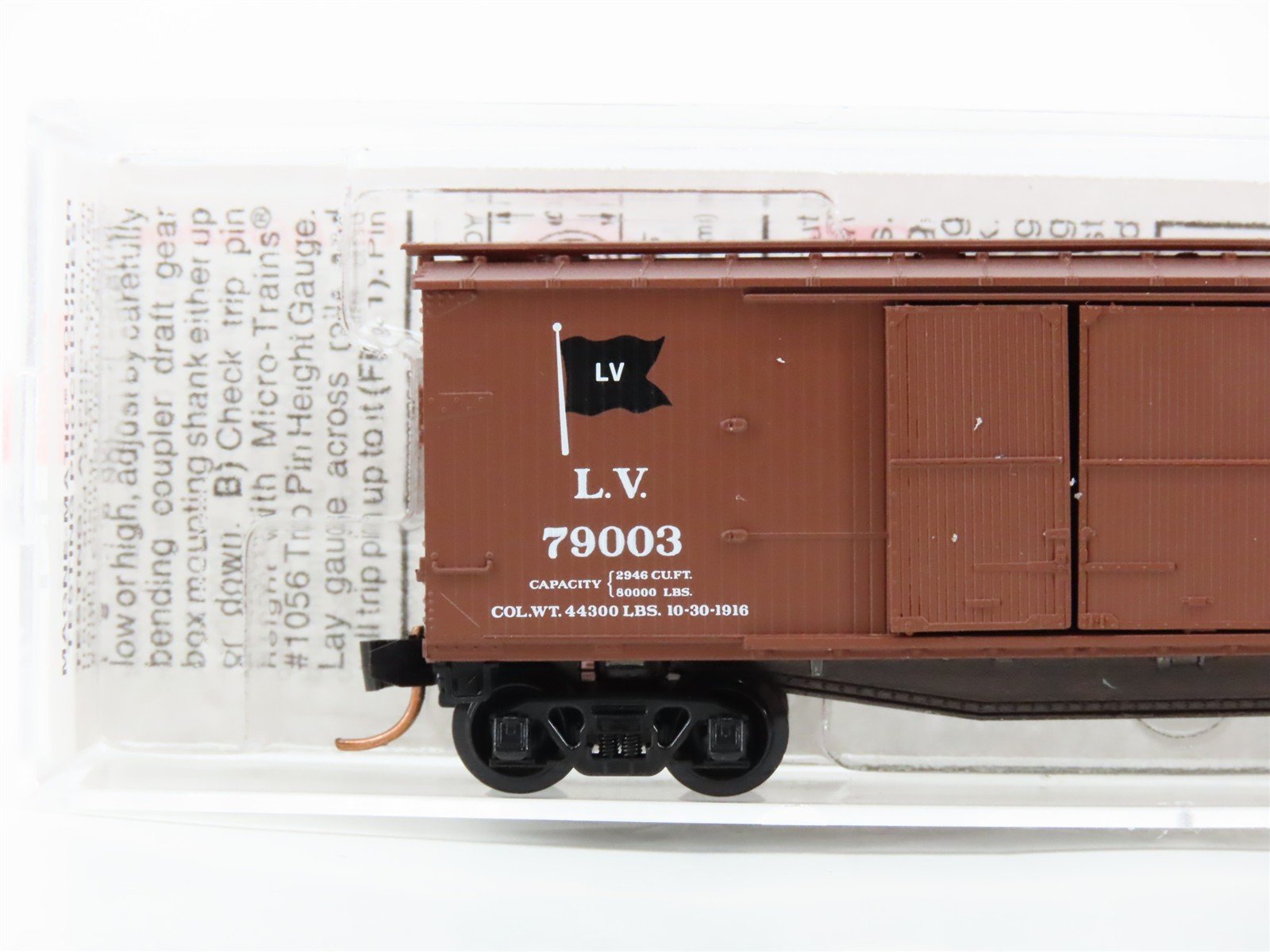 N Scale Micro-Trains 41020 LV Lehigh Valley 40' Wood Box Car 79003 RTR