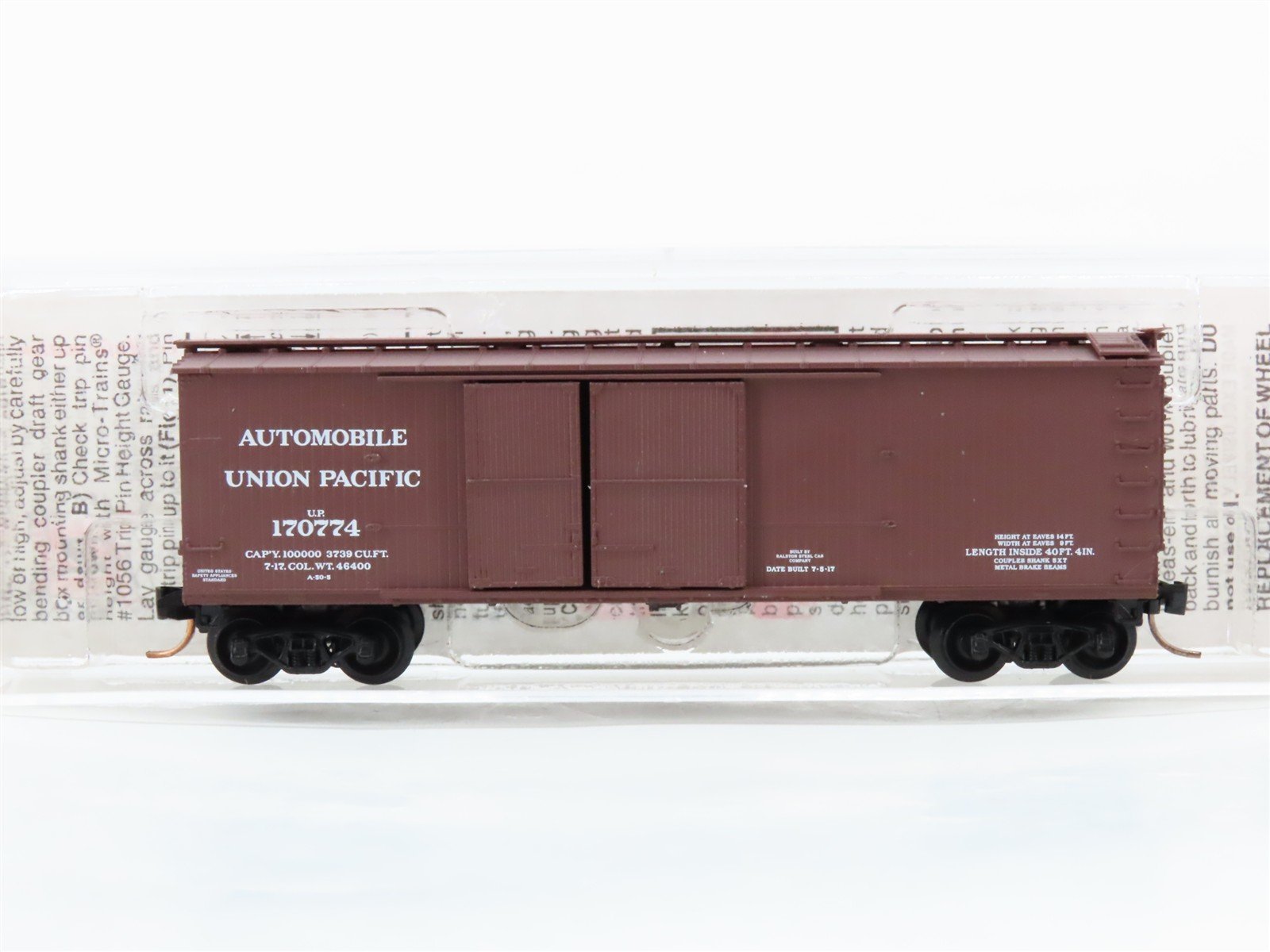 N Scale Micro-Trains 41010 UP Union Pacific 40' Double-Sheathed Wood Box Car RTR
