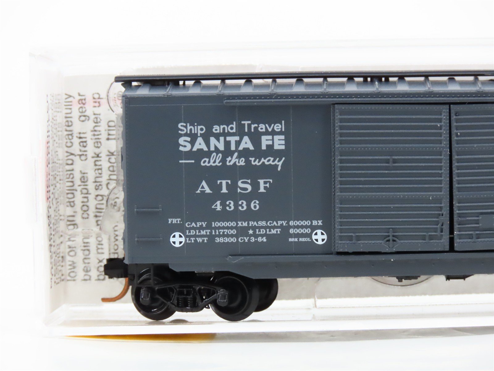 N Scale Micro-Trains 34250 ATSF Santa Fe 50' Box Car 4336 RTR