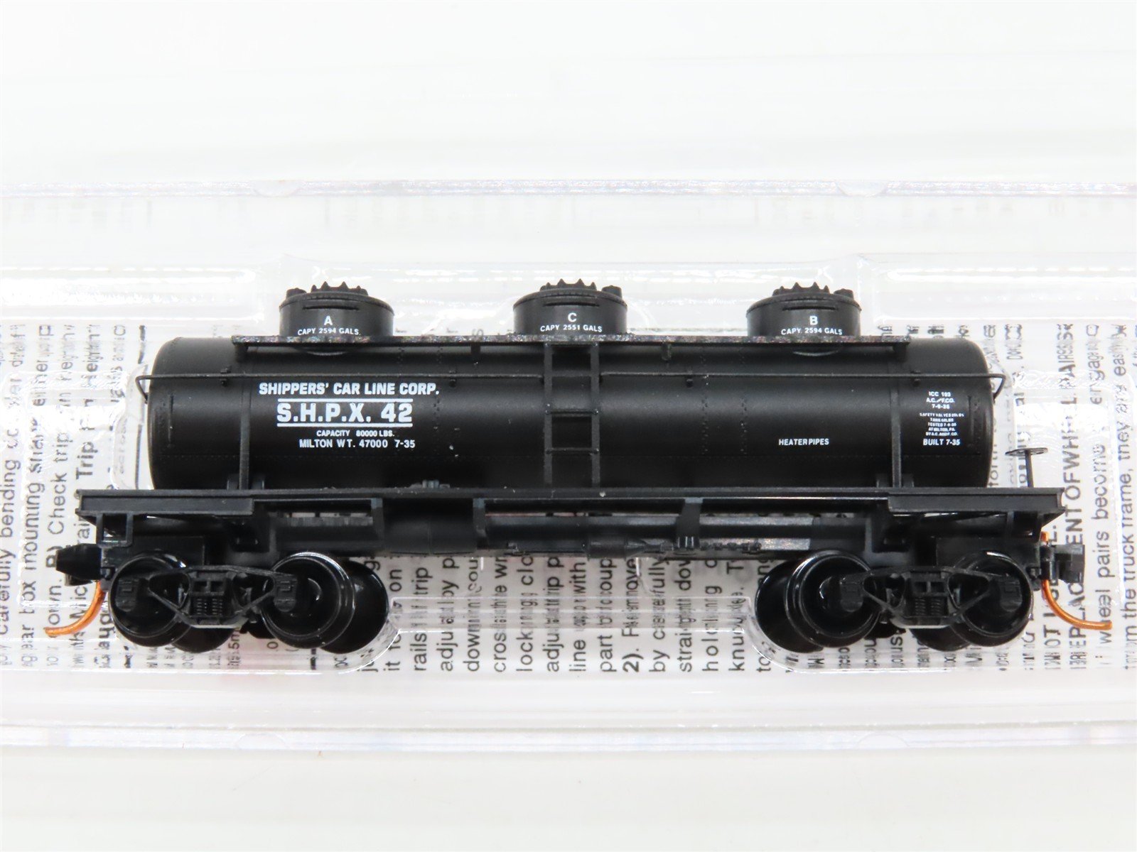 N Scale Micro-Trains 06600070 SHPX Shippers' Tank Line Corp. 3-Dome Tank Car RTR