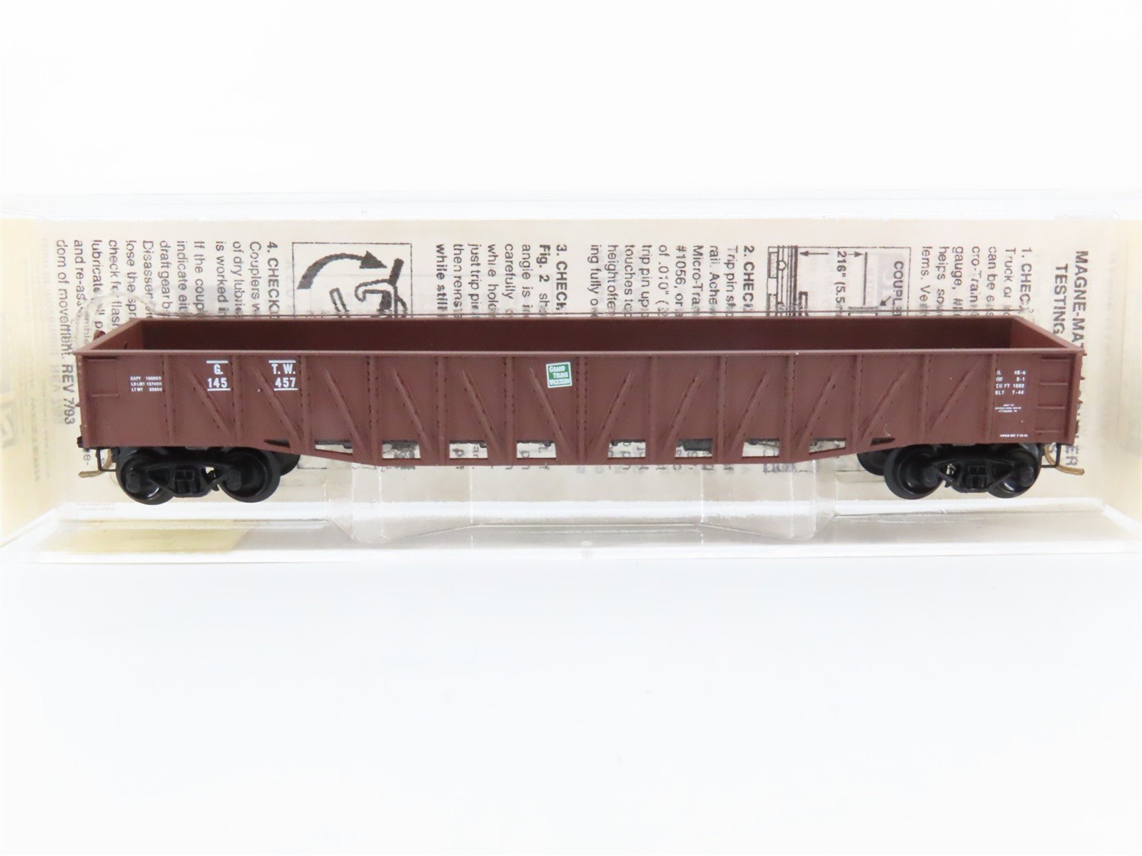 N Scale Micro-Trains 63010 GTW Grand Trunk Western 50' Composite Gondola RTR