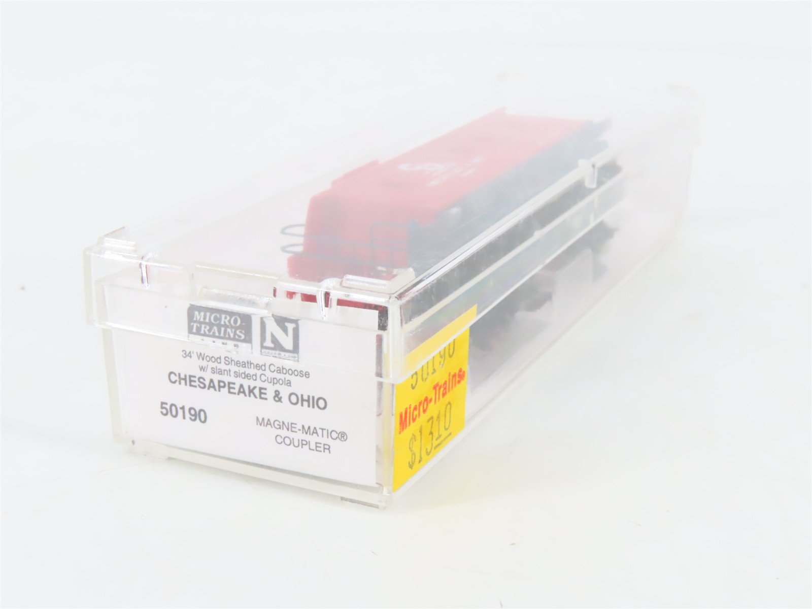 N Scale Micro-Trains 50190 C&O Chesapeake & Ohio 34' Wood-Sheathed Caboose RTR