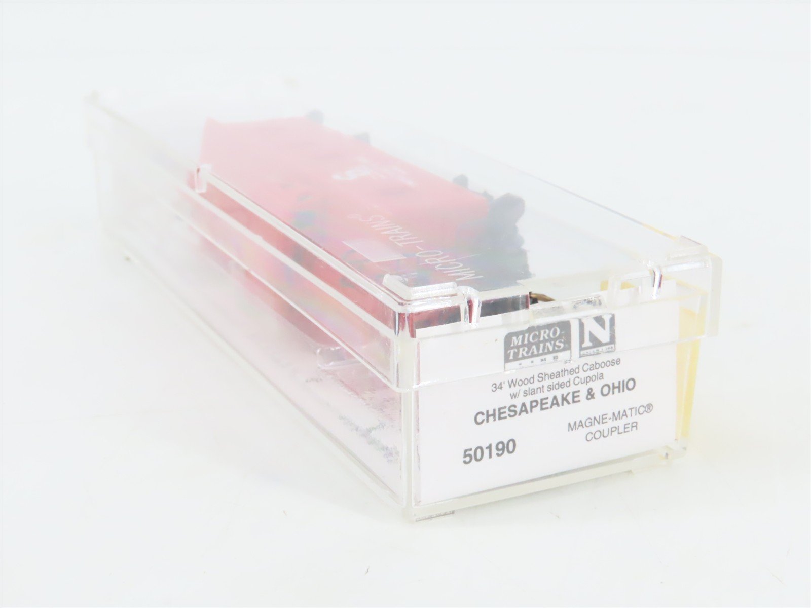N Scale Micro-Trains 50190 C&O Chesapeake & Ohio 34' Wood-Sheathed Caboose RTR