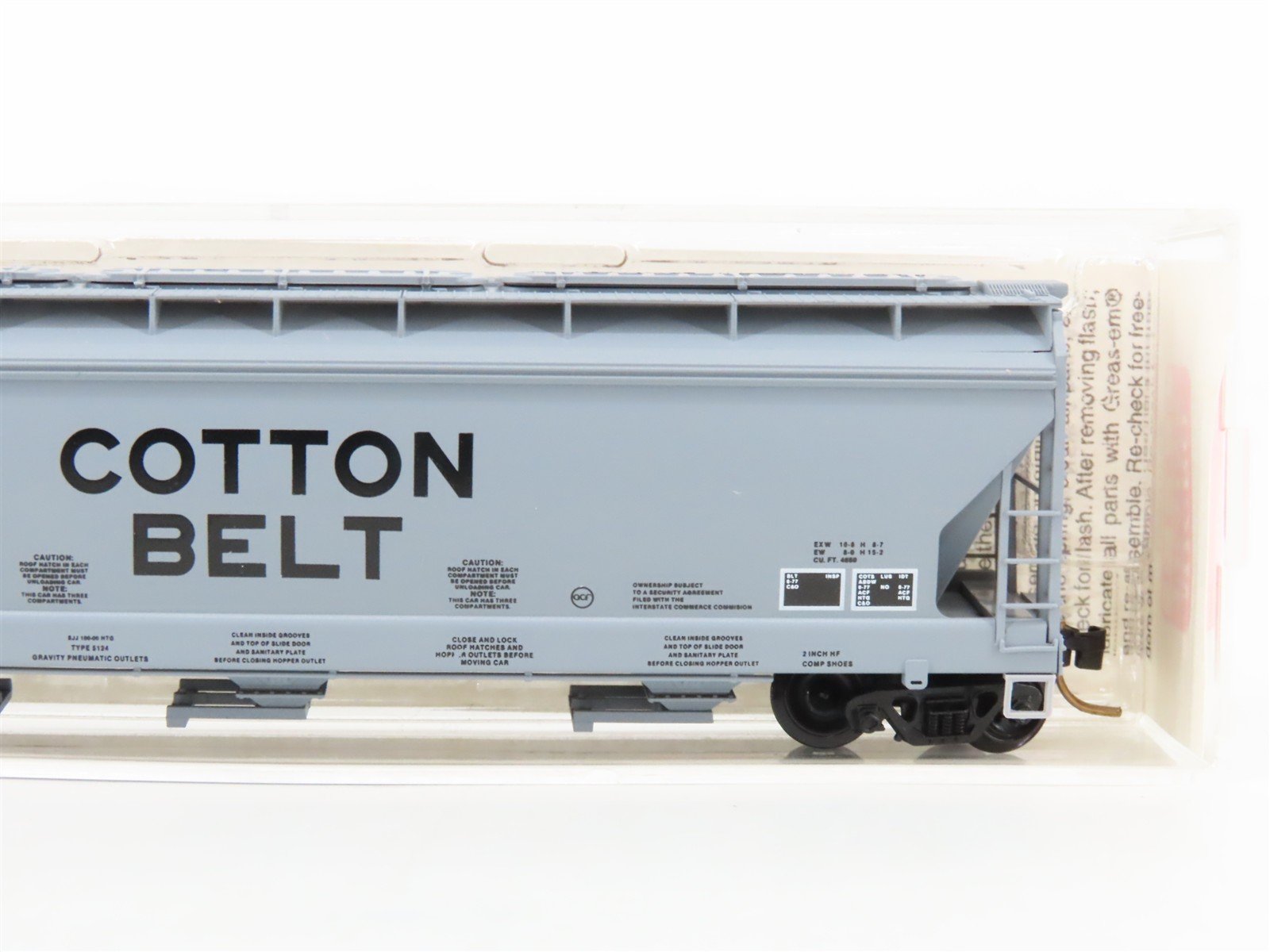N Scale Micro-Trains 94010 SSW Cotton Belt 3-Bay Covered Hopper 78732 RTR