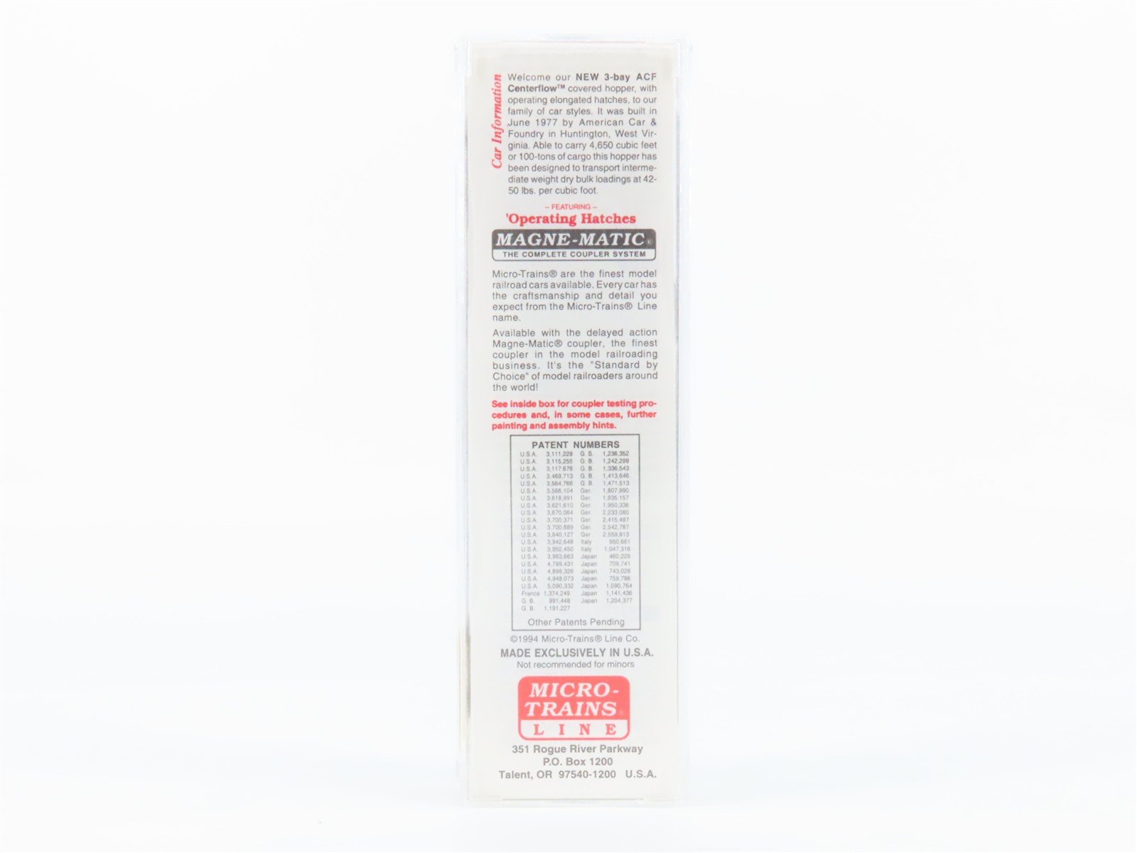 N Scale Micro-Trains 94010 SSW Cotton Belt 3-Bay Covered Hopper 78732 RTR
