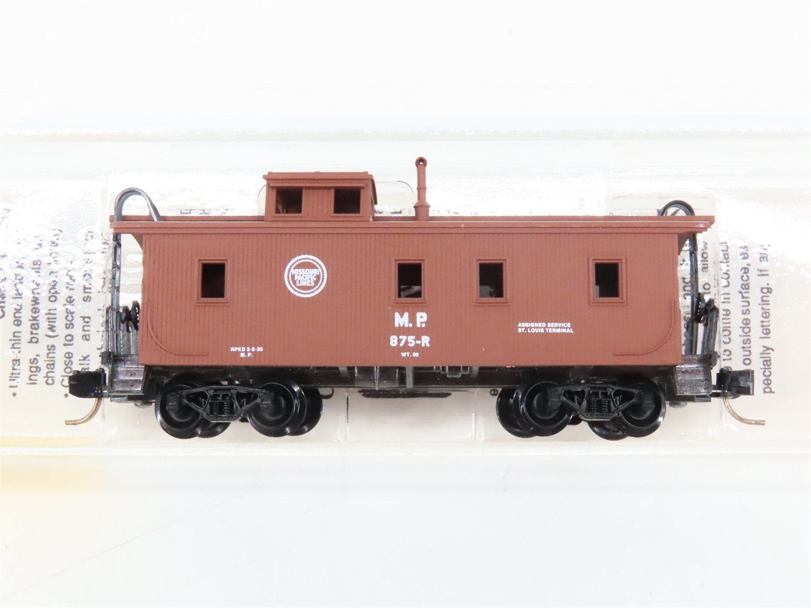 N Scale Micro-Trains 50160 MP Missouri Pacific 34' Wood-Sheathed Caboose RTR