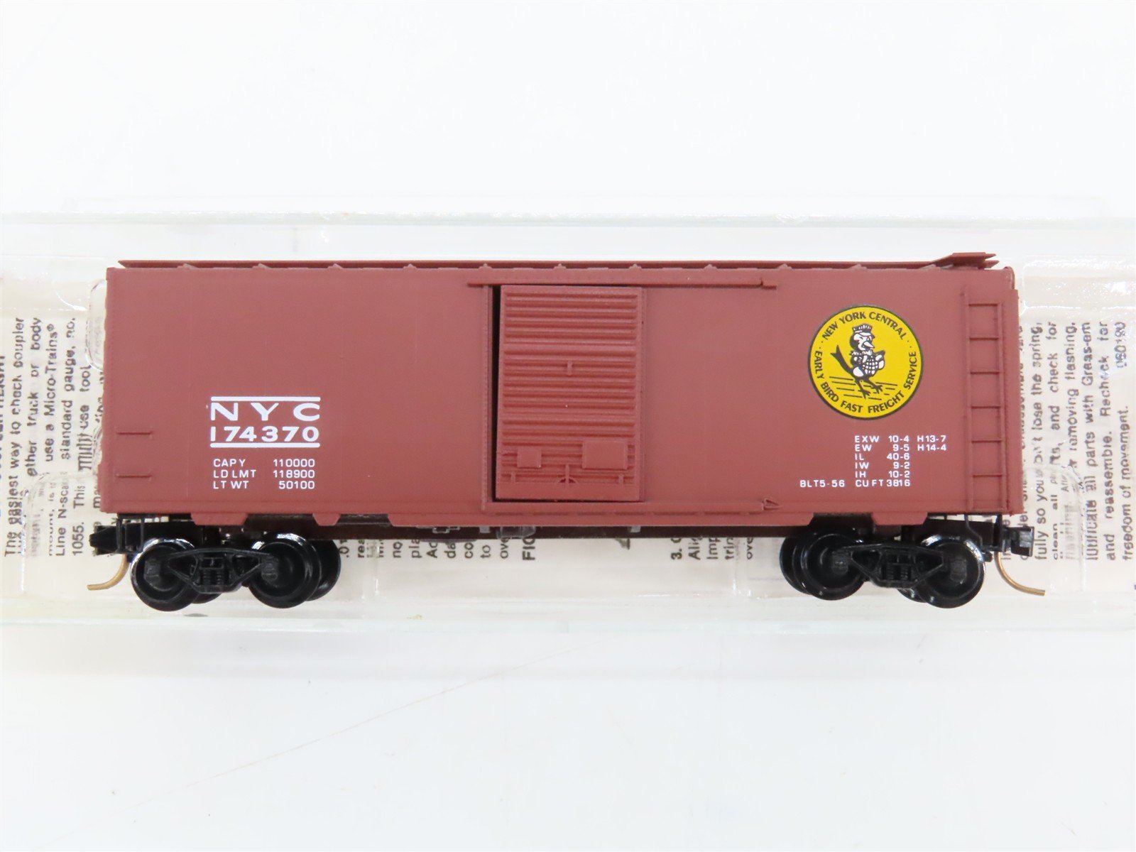 N Scale Micro-Trains 20380 NYC New York Central 40' Box Car 174370 RTR