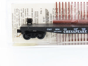 N Scale Micro-Trains 45100 C&O Chesapeake & Ohio 50' Flat Car 80402 RTR