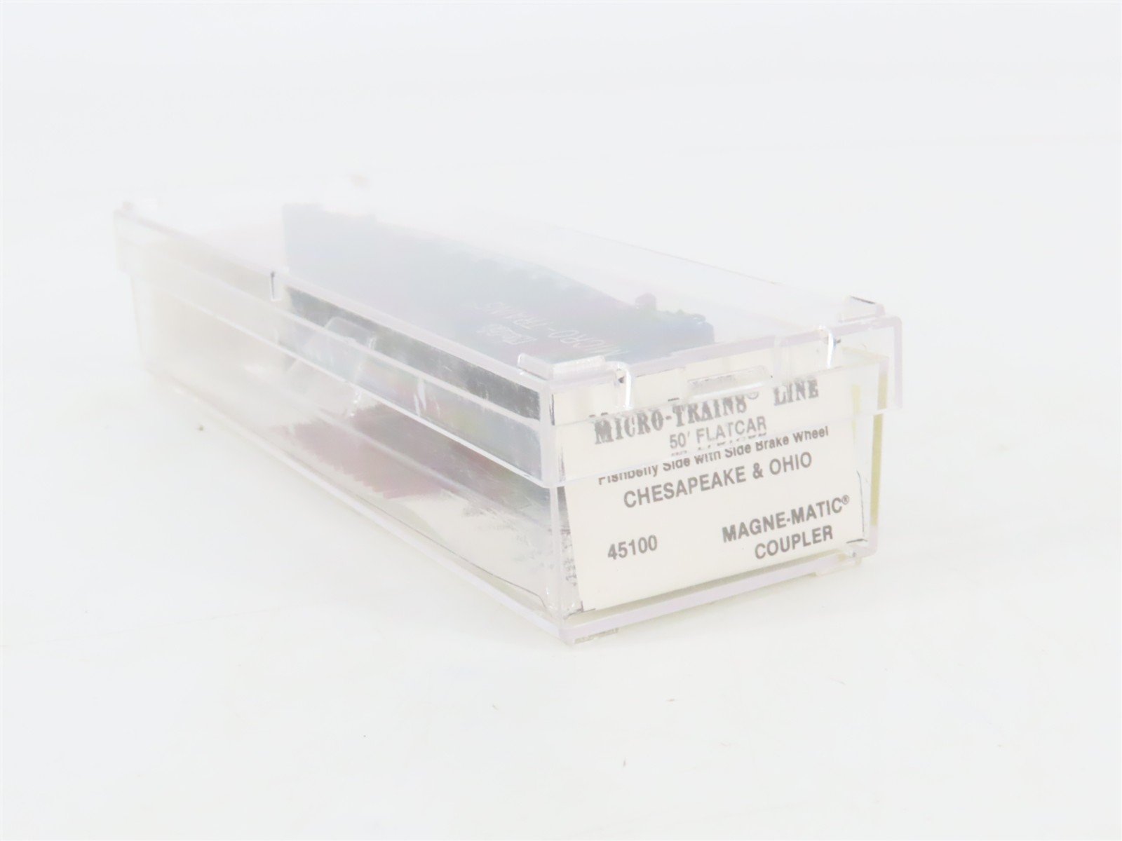 N Scale Micro-Trains 45100 C&O Chesapeake & Ohio 50' Flat Car 80402 RTR
