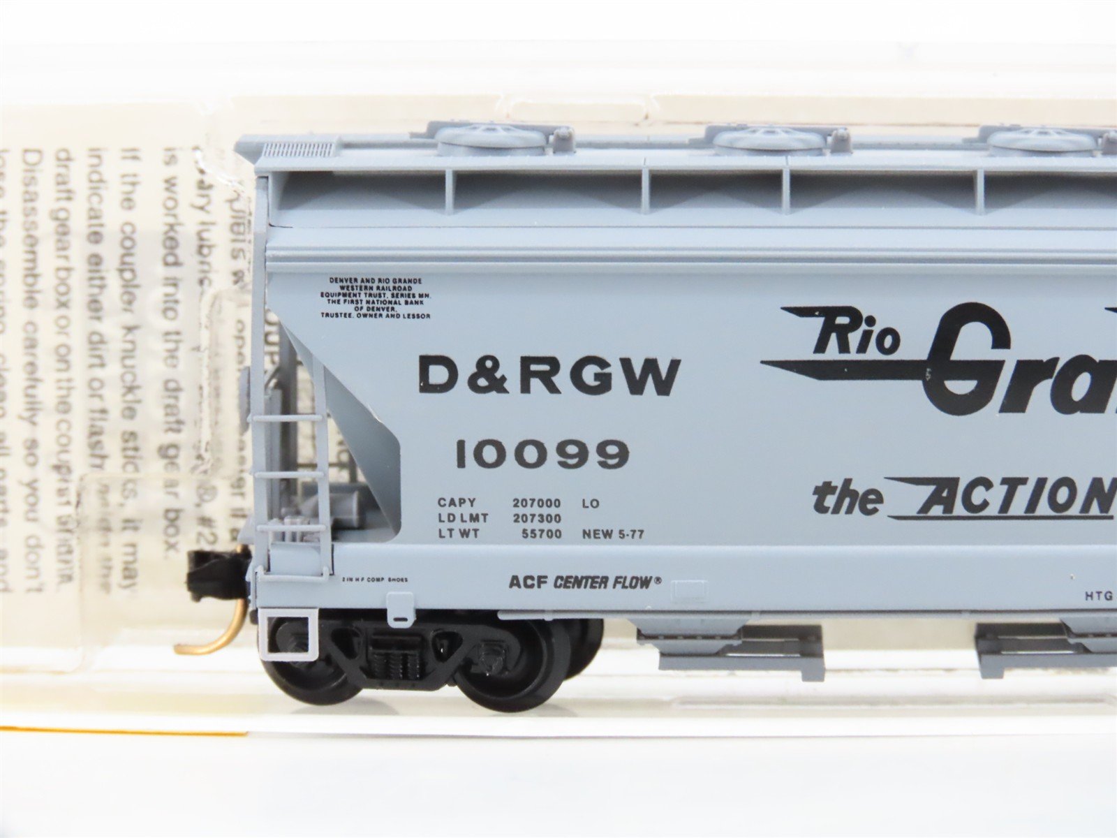 N Scale Micro-Trains 92020 D&RGW Rio Grande 2-Bay Covered Hopper 10099 RTR