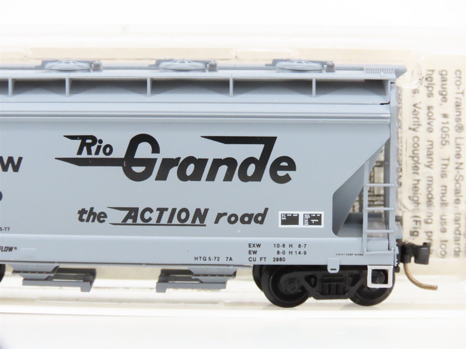 N Scale Micro-Trains 92020 D&RGW Rio Grande 2-Bay Covered Hopper 10099 RTR