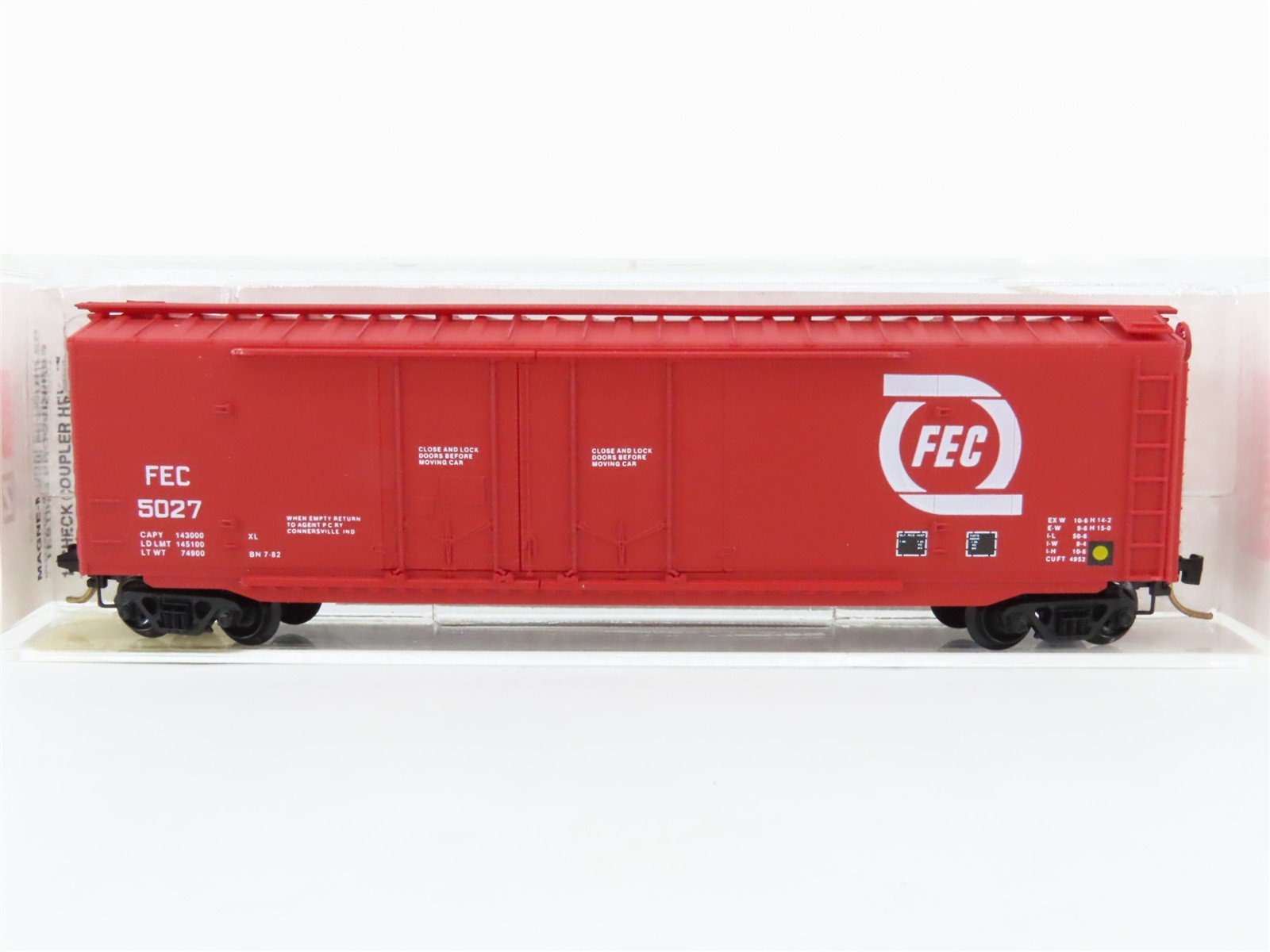 N Scale Micro-Trains 36060 FEC Florida East Coast 50' Box Car 5027 RTR