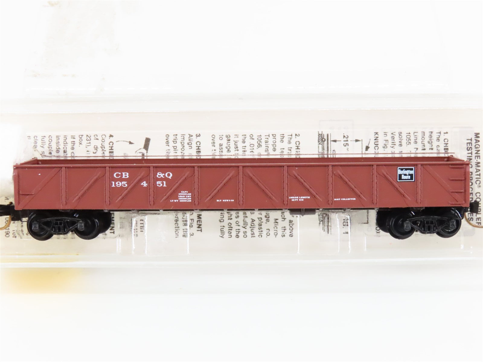 N Scale Micro-Trains MTL 60020 CB&Q Burlington Route 50' Gondola 195451 RTR