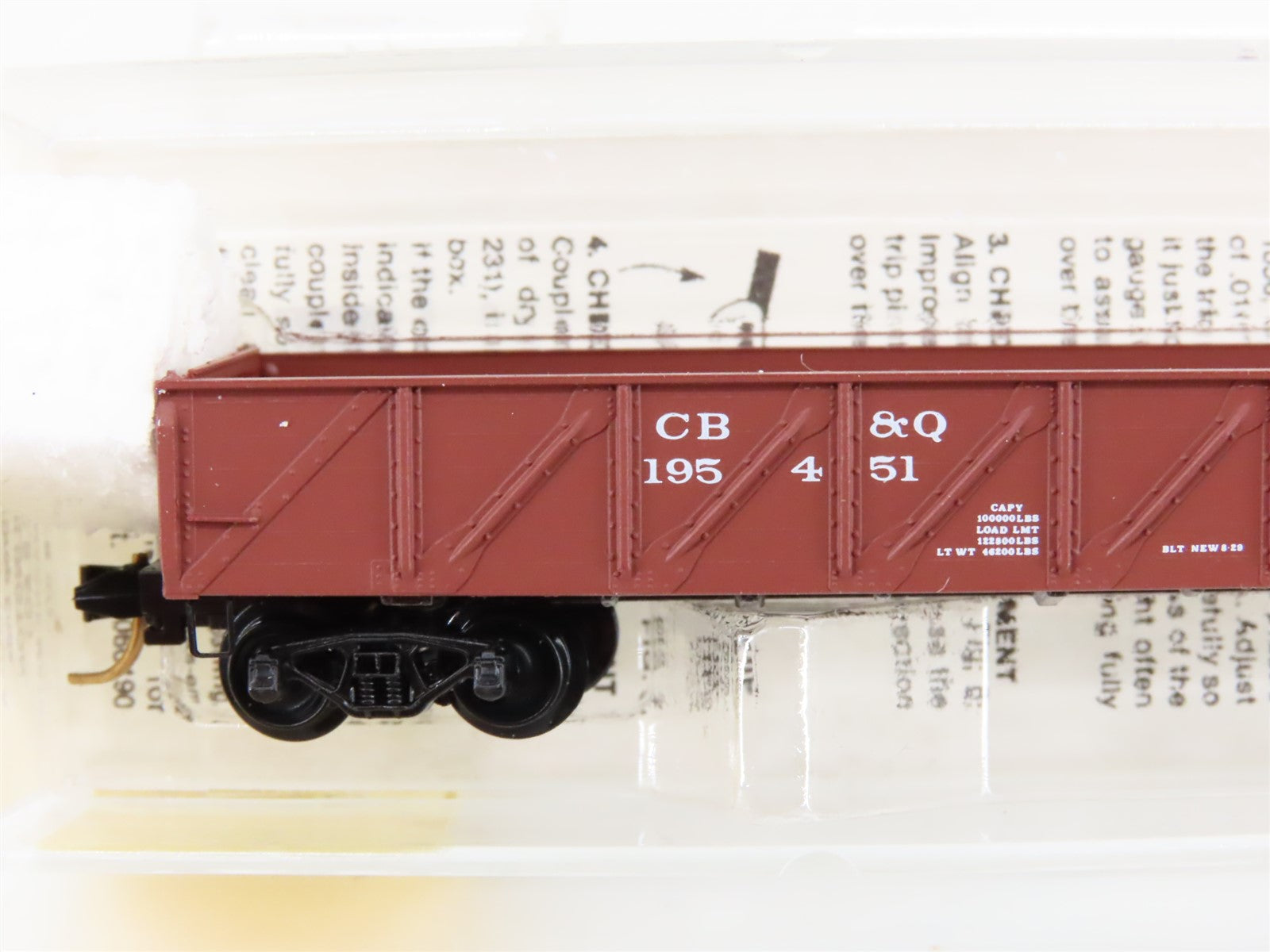 N Scale Micro-Trains MTL 60020 CB&Q Burlington Route 50' Gondola 195451 RTR