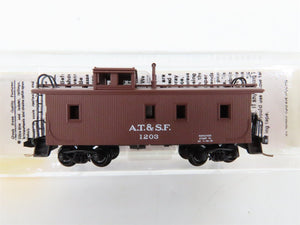 N Scale Micro-Trains 51100 ATSF Santa Fe 34' Wood-Sheathed Caboose 1203 RTR