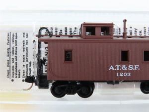 N Scale Micro-Trains 51100 ATSF Santa Fe 34' Wood-Sheathed Caboose 1203 RTR