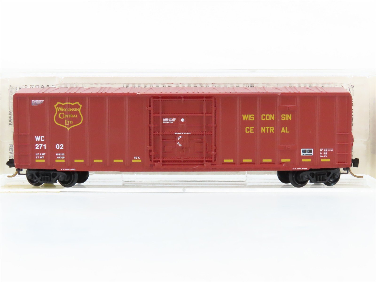 N Scale Micro-Trains 27200 WC Wisconsin Central 50' Box Car 27102 RTR