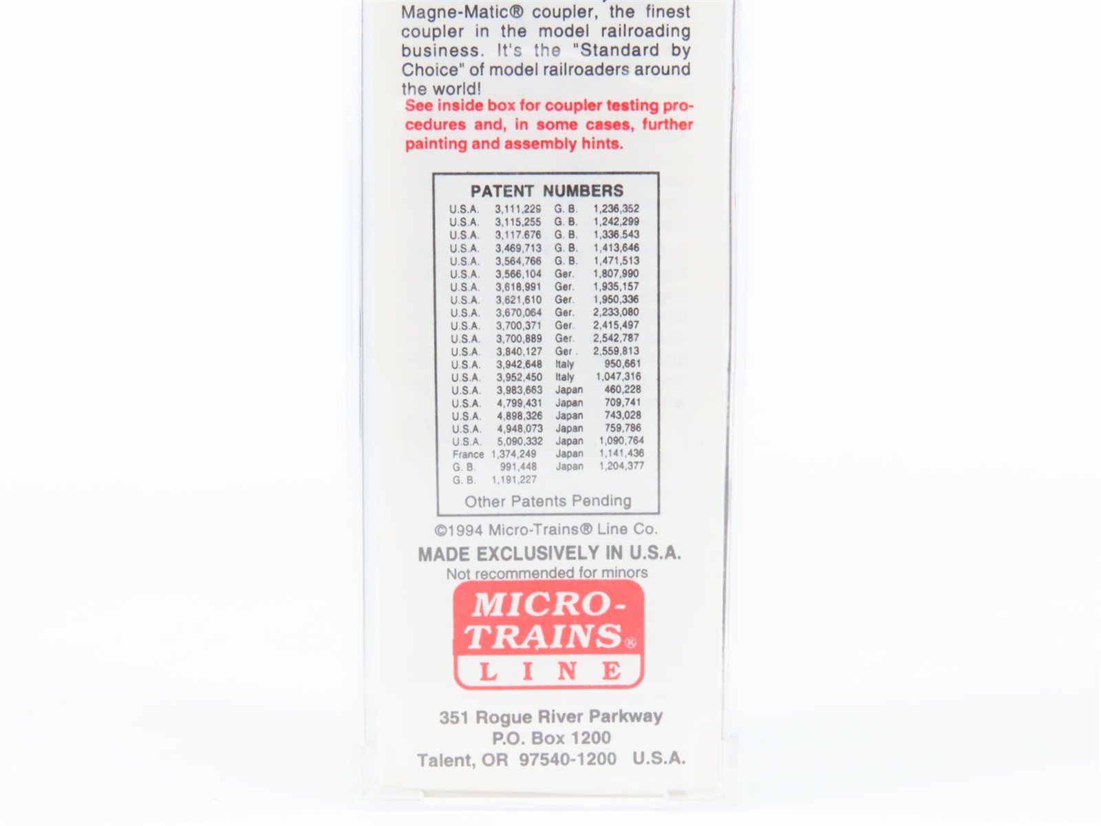 N Scale Micro-Trains 27220 GTW Grand Trunk Western 50' Plug Door Box Car RTR