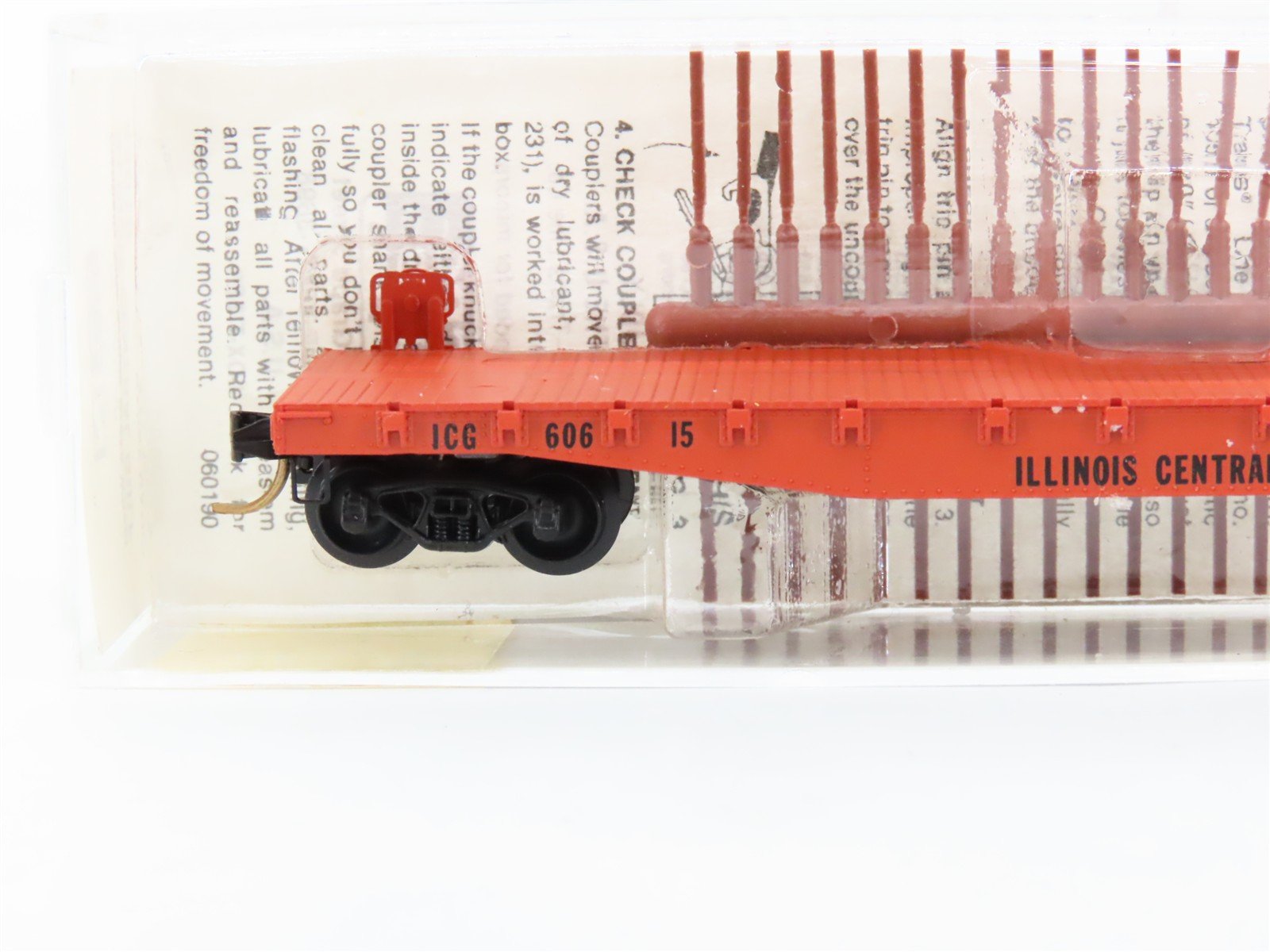 N Scale Micro-Trains 45010 ICG Illinois Central Gulf 50' Flat Car 60615 RTR