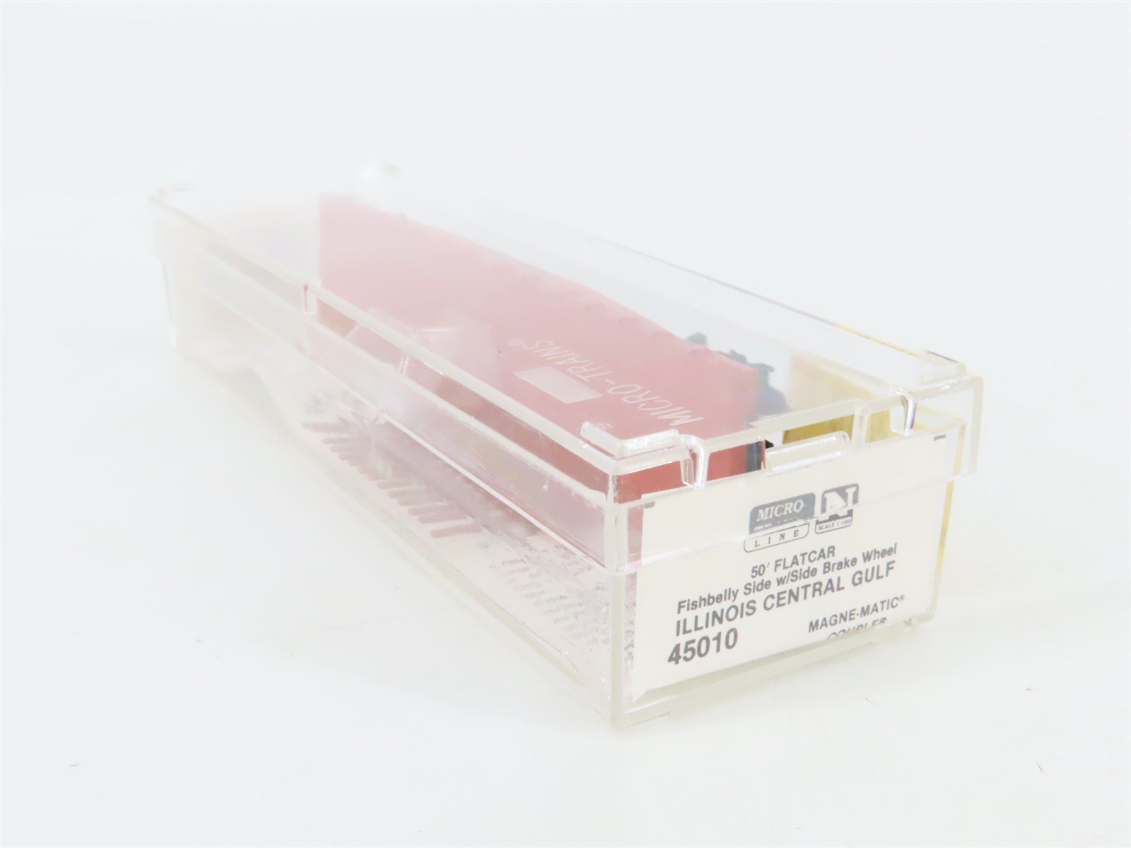 N Scale Micro-Trains 45010 ICG Illinois Central Gulf 50' Flat Car 60615 RTR