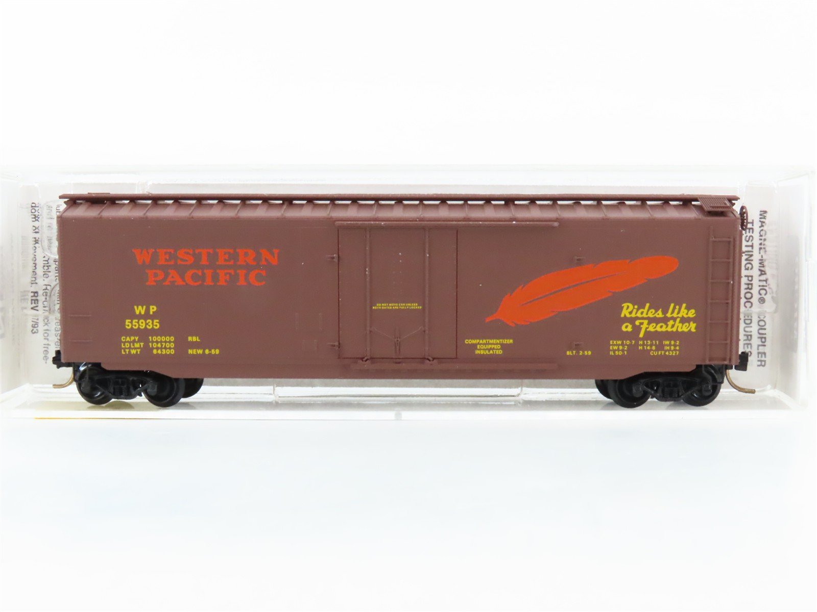 N Scale Micro-Trains 32180 WP Western Pacific 50' Box Car 55935 RTR