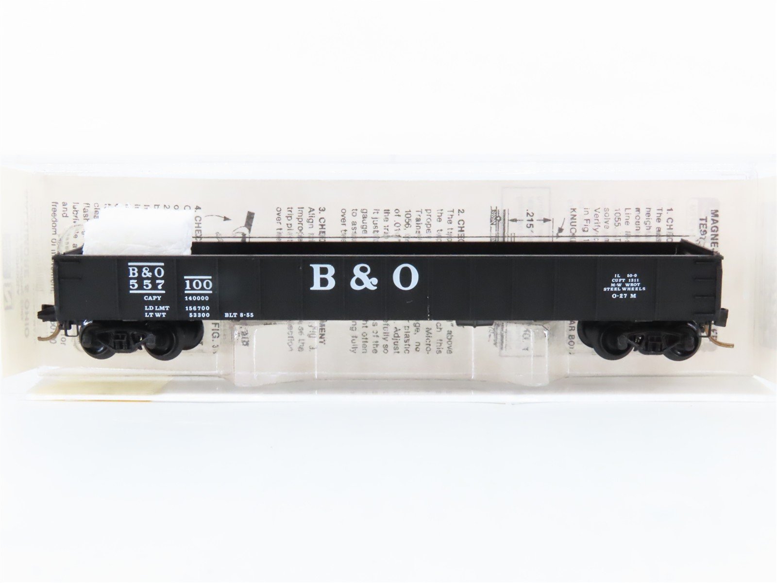 N Scale Micro-Trains 48020 B&O Baltimore & Ohio 50' Gondola 557100 RTR