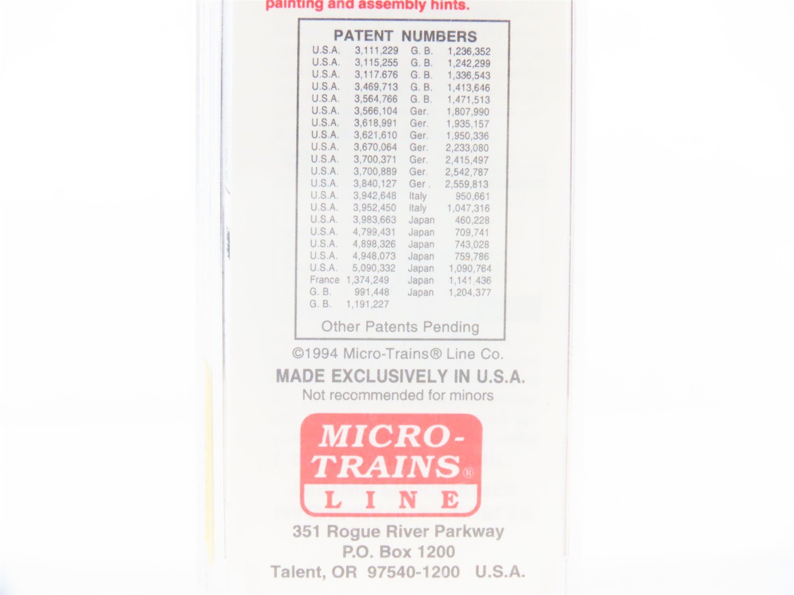 N Scale Micro-Trains 42100 HBCX Hills Bros. Coffee 40' Box Car 166 RTR