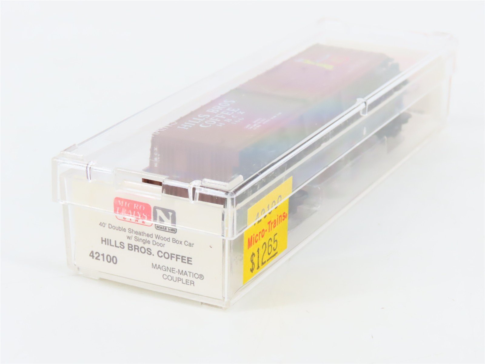 N Scale Micro-Trains 42100 HBCX Hills Bros. Coffee 40' Box Car 166 RTR
