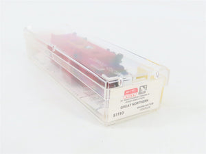 N Scale Micro-Trains 51110 GN Great Northern 34' Wood-Sheathed Caboose X617 RTR