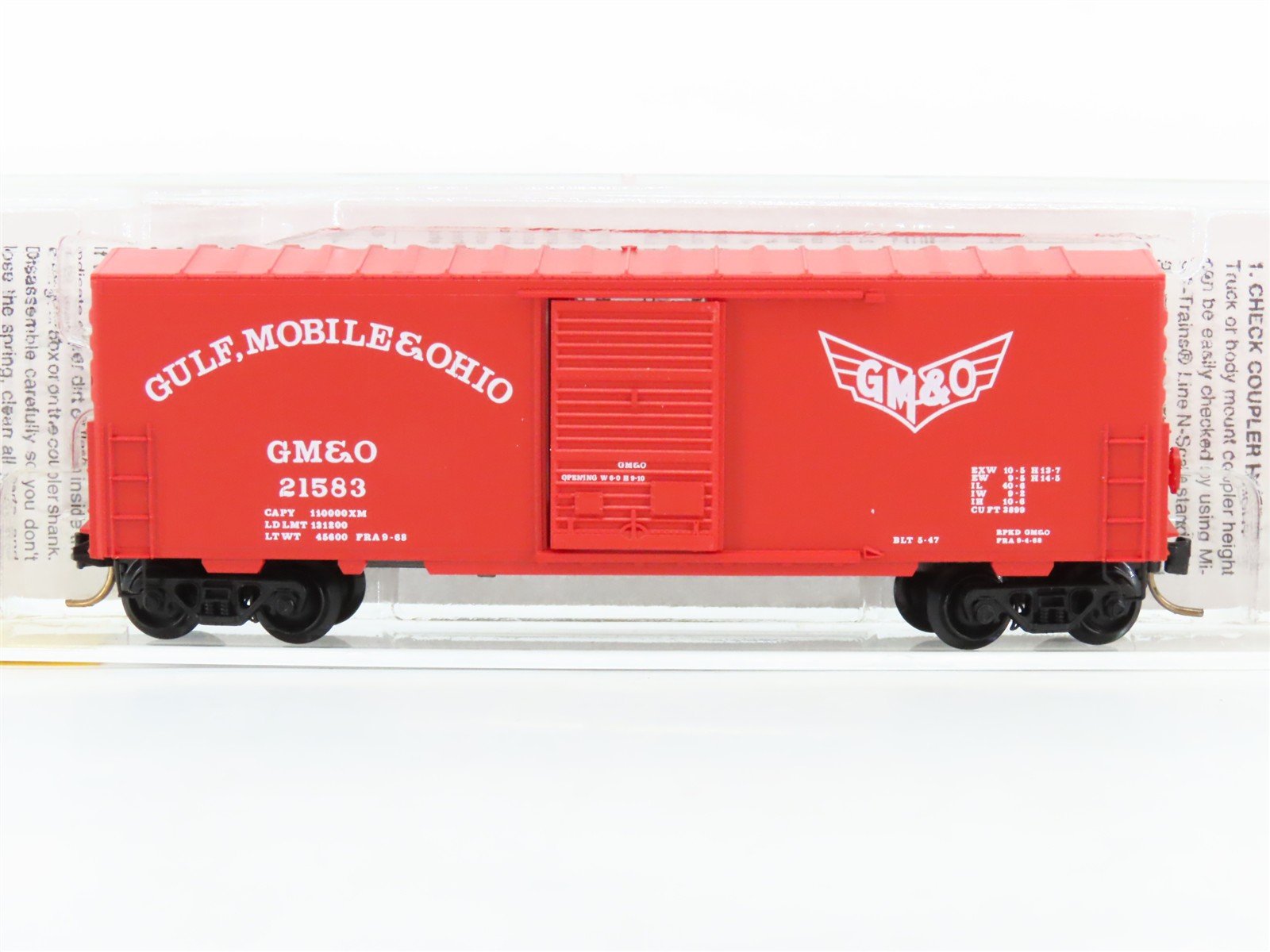 N Scale Micro-Trains 24240 GM&O Gulf, Mobile & Ohio 40' Box Car 21583 RTR
