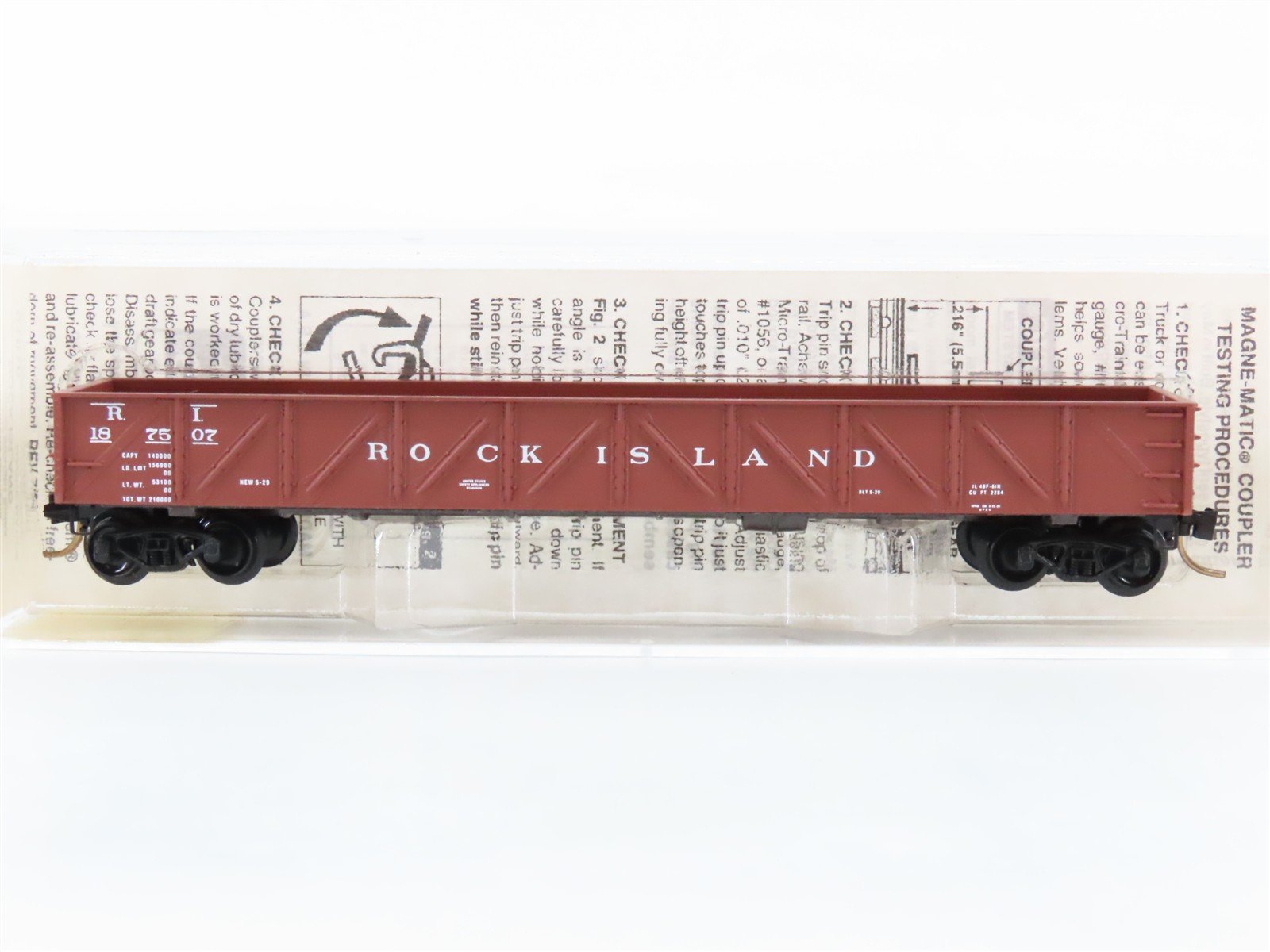 N Scale Micro-Trains 61010 RI Rock Island 50' Gondola 187507 RTR