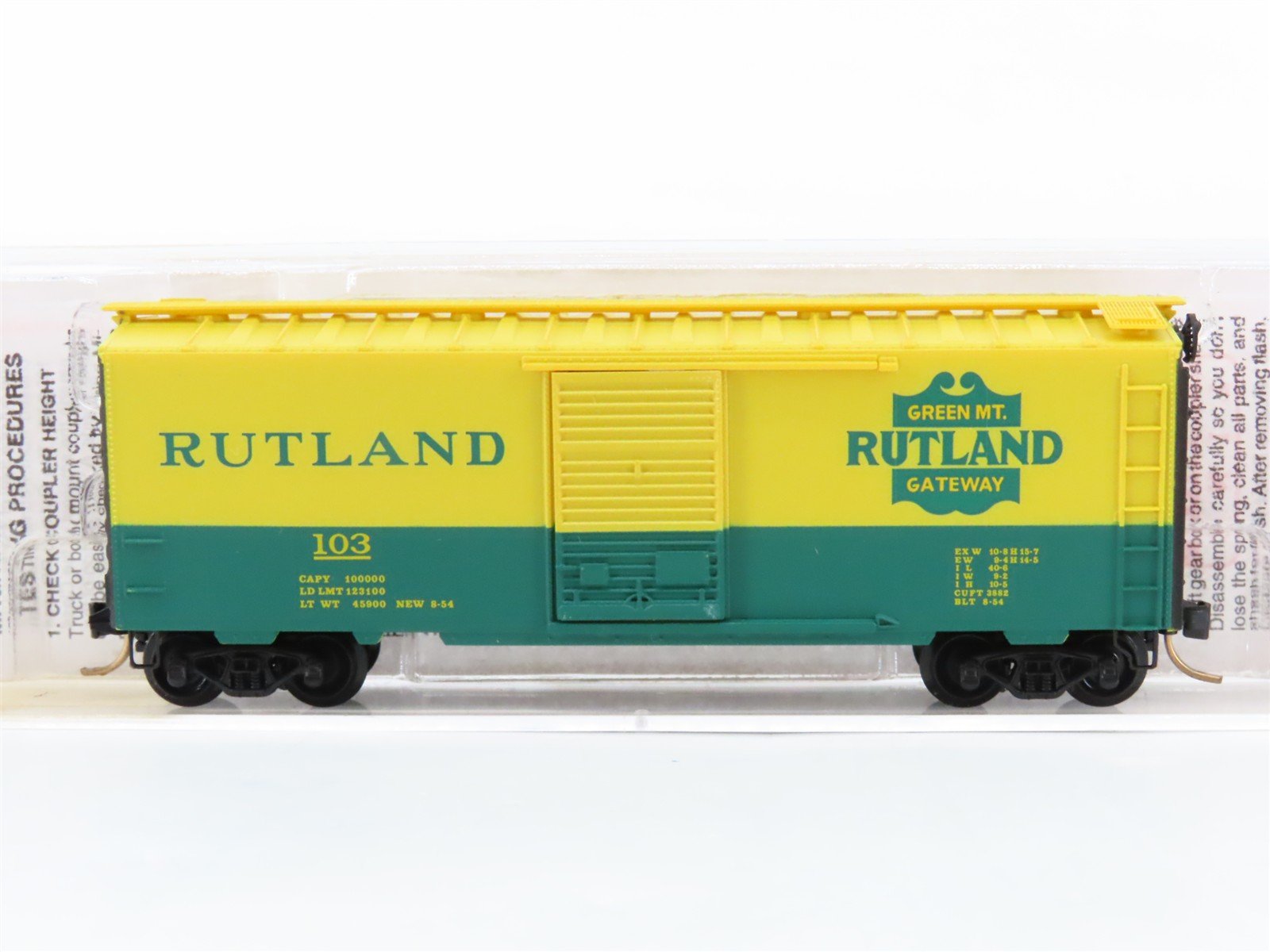 N Scale Micro-Trains 20146 RUT Rutland 40' Box Car 103 RTR