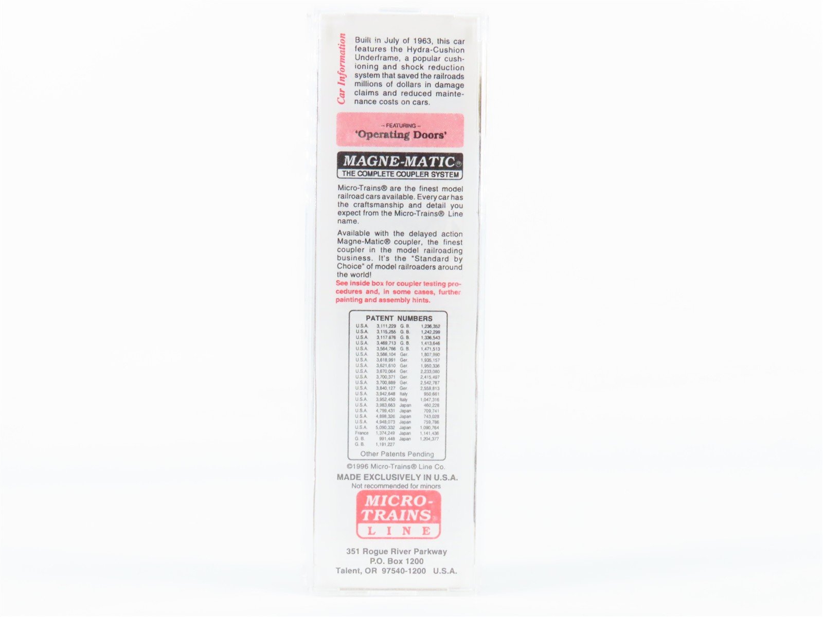 N Scale Micro-Trains 34190 MP Missouri Pacific 50' Box Car 90277 RTR
