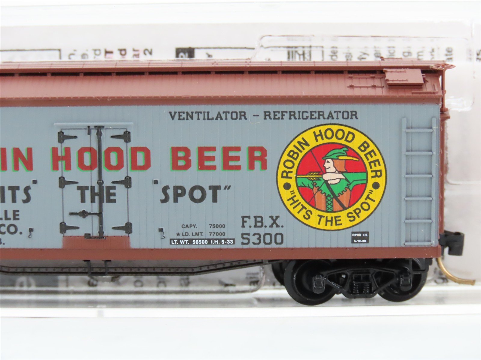 N Scale Micro-Trains 49450 FBX Fontenelle Brewing Co. 40' Beer Reefer 5300 RTR