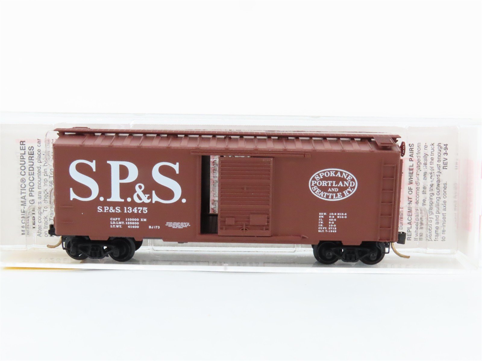 N Scale Micro-Trains 20246 Spokane, Portland & Seattle 40' Box Car RTR