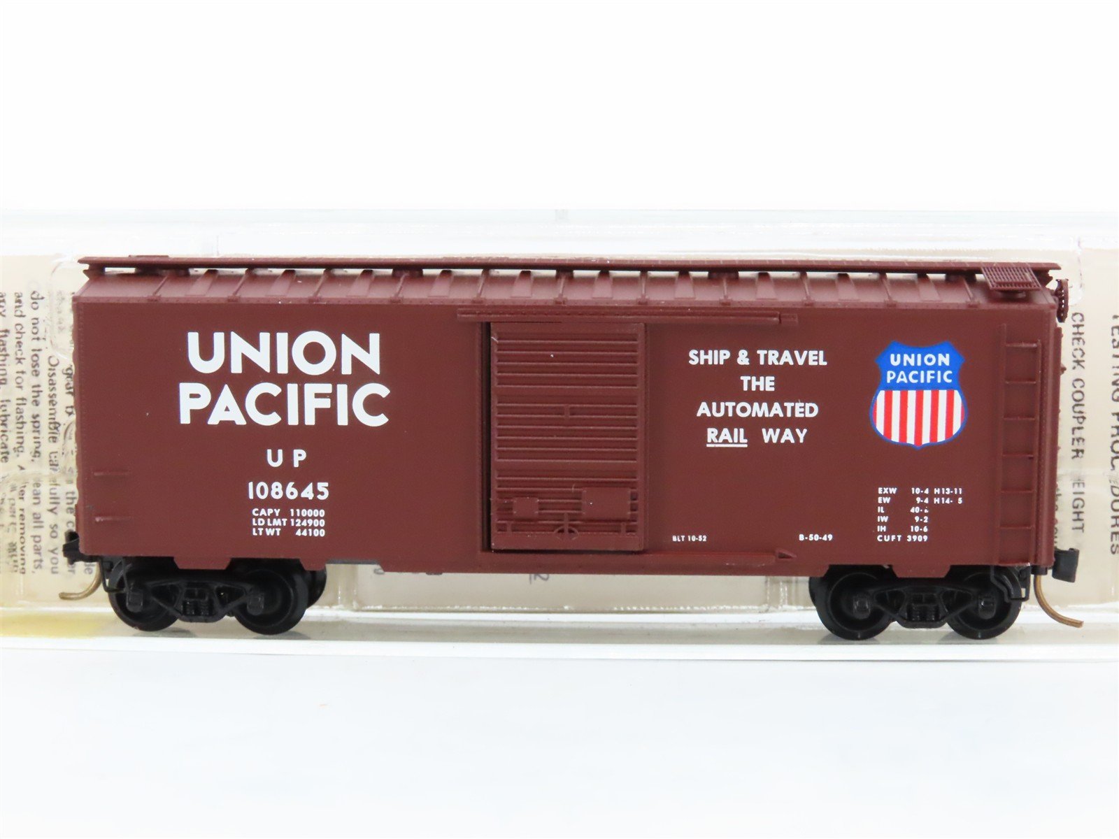 N Scale Micro-Trains 20710 UP Union Pacific 40' Single Door Box Car 108645 RTR
