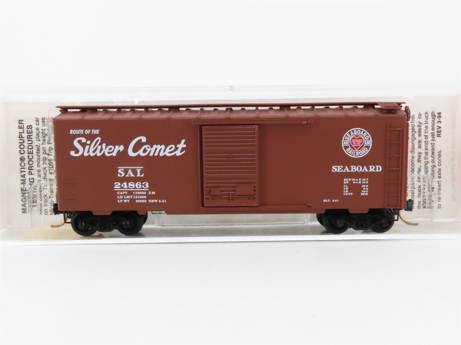 N Scale Micro-Trains 42060 PFI Potlatch Forests Inc. 40' Box Car 424 RTR