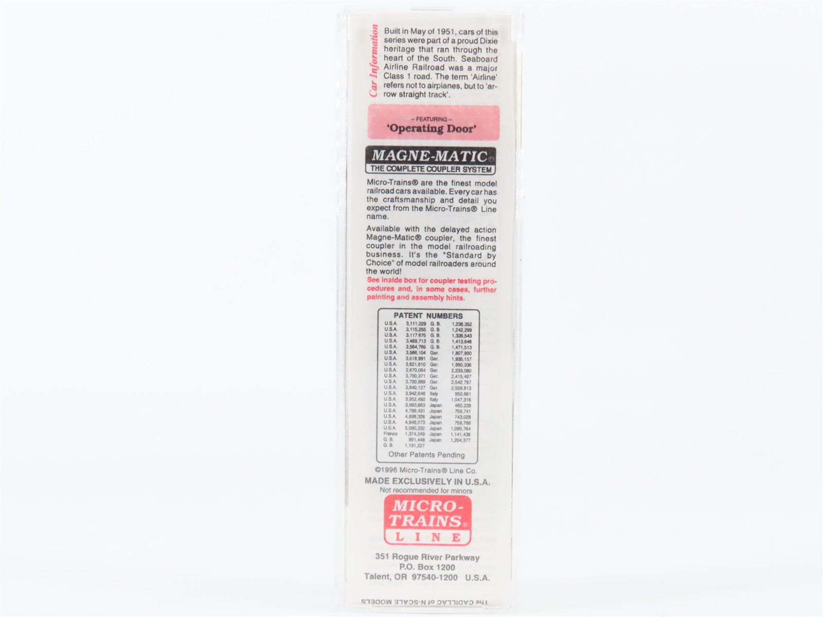 N Scale Micro-Trains 42060 PFI Potlatch Forests Inc. 40' Box Car 424 RTR