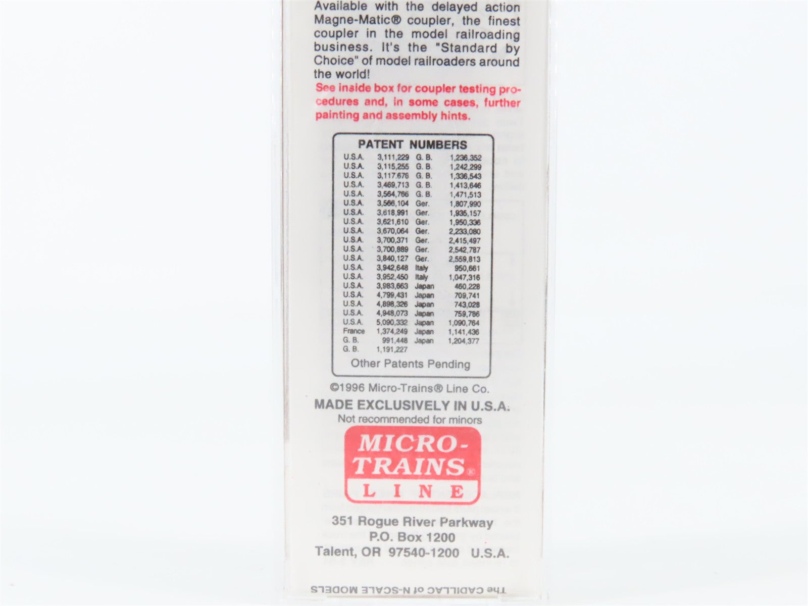 N Scale Micro-Trains 42060 PFI Potlatch Forests Inc. 40' Box Car 424 RTR