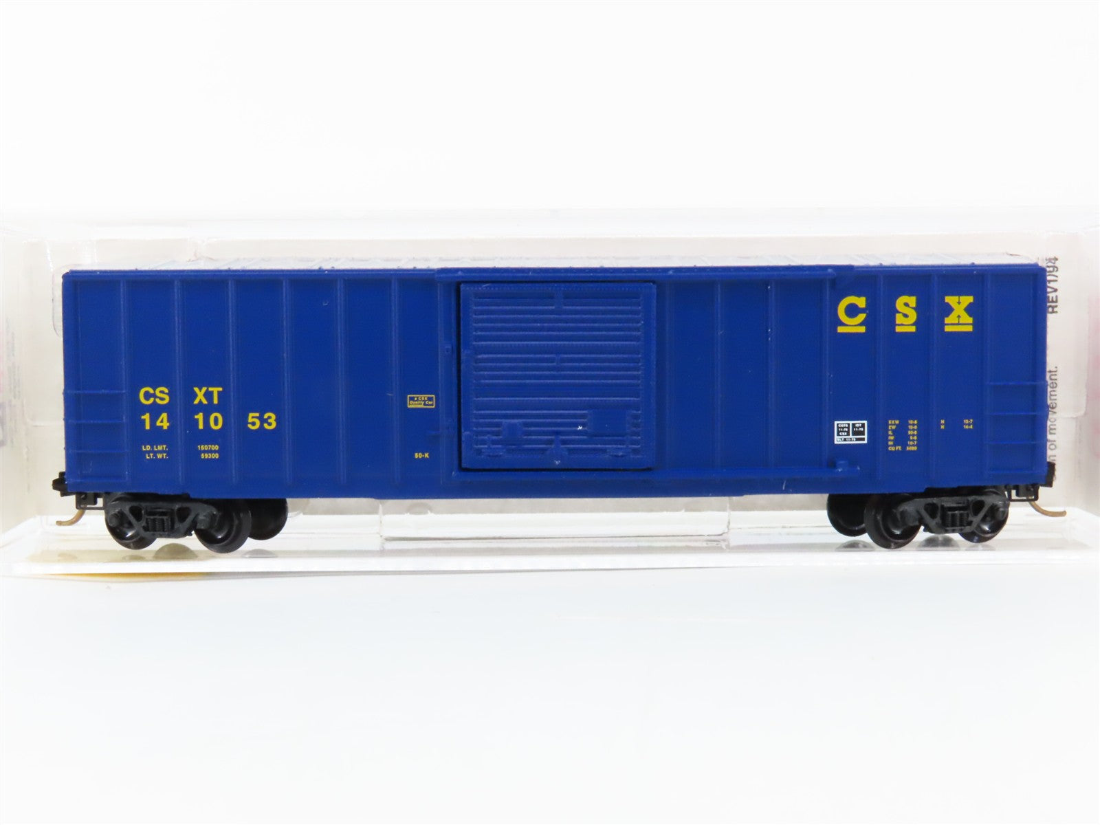 N Scale Micro-Trains 25550/1 CSXT CSX Transportation 50' Rib Side Box Car RTR