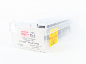 N Scale Micro-Trains 57070 C&O Chesapeake & Ohio 33' 2-Bay Hopper 55442 RTR