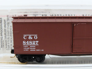 N Scale Micro-Trains 39170 C&O Chesapeake & Ohio 40' Box Car 84827 RTR