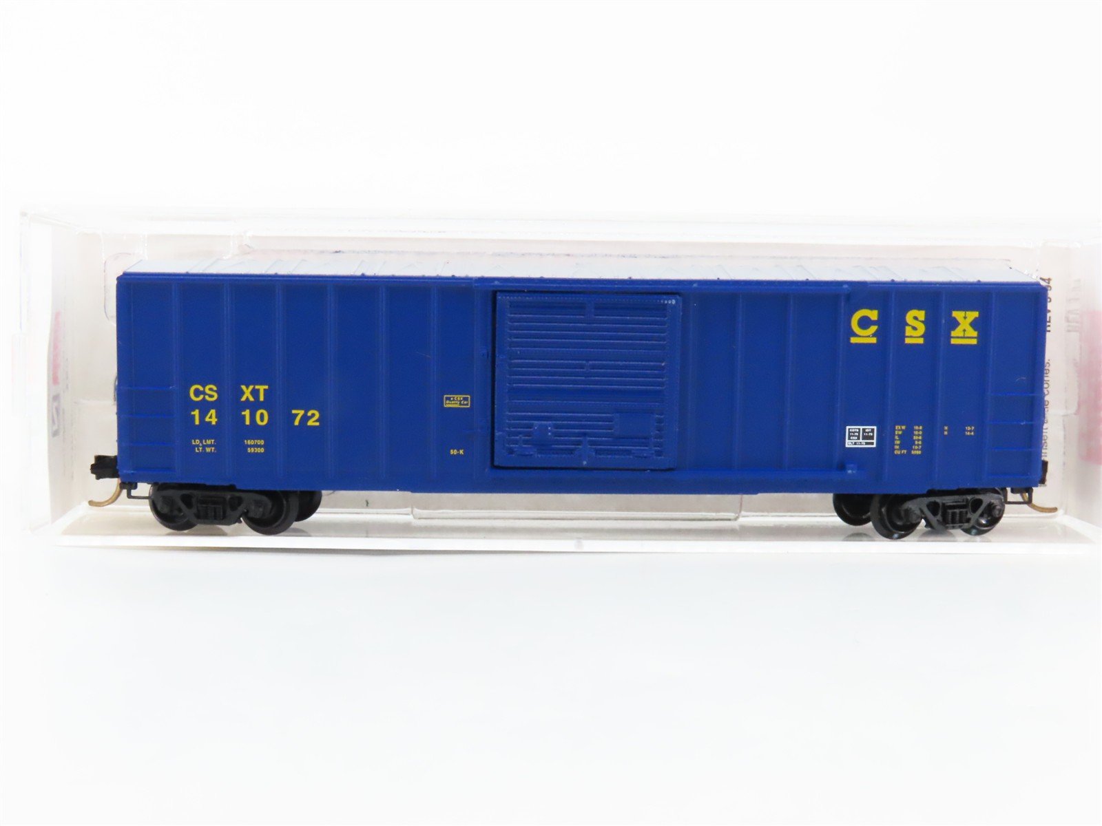 N Scale Micro-Trains 25550/2 CSX 50' 50' Rib Side Box Car, Single Door RTR