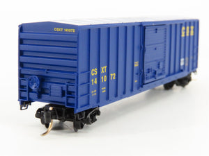 N Scale Micro-Trains 25550/2 CSX 50' 50' Rib Side Box Car, Single Door RTR