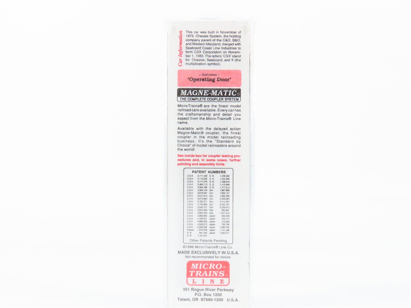 N Scale Micro-Trains 25550/2 CSX 50' 50' Rib Side Box Car, Single Door RTR