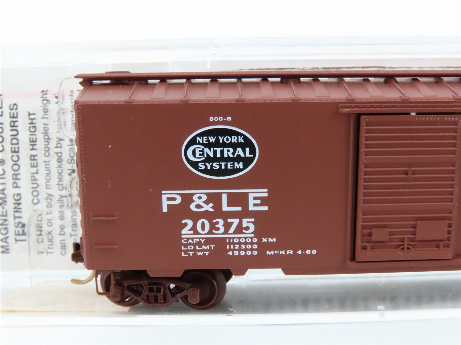 N Scale Micro-Trains 20410 P&LE Pittsburgh & Lake Erie 40' Box Car 20375 RTR