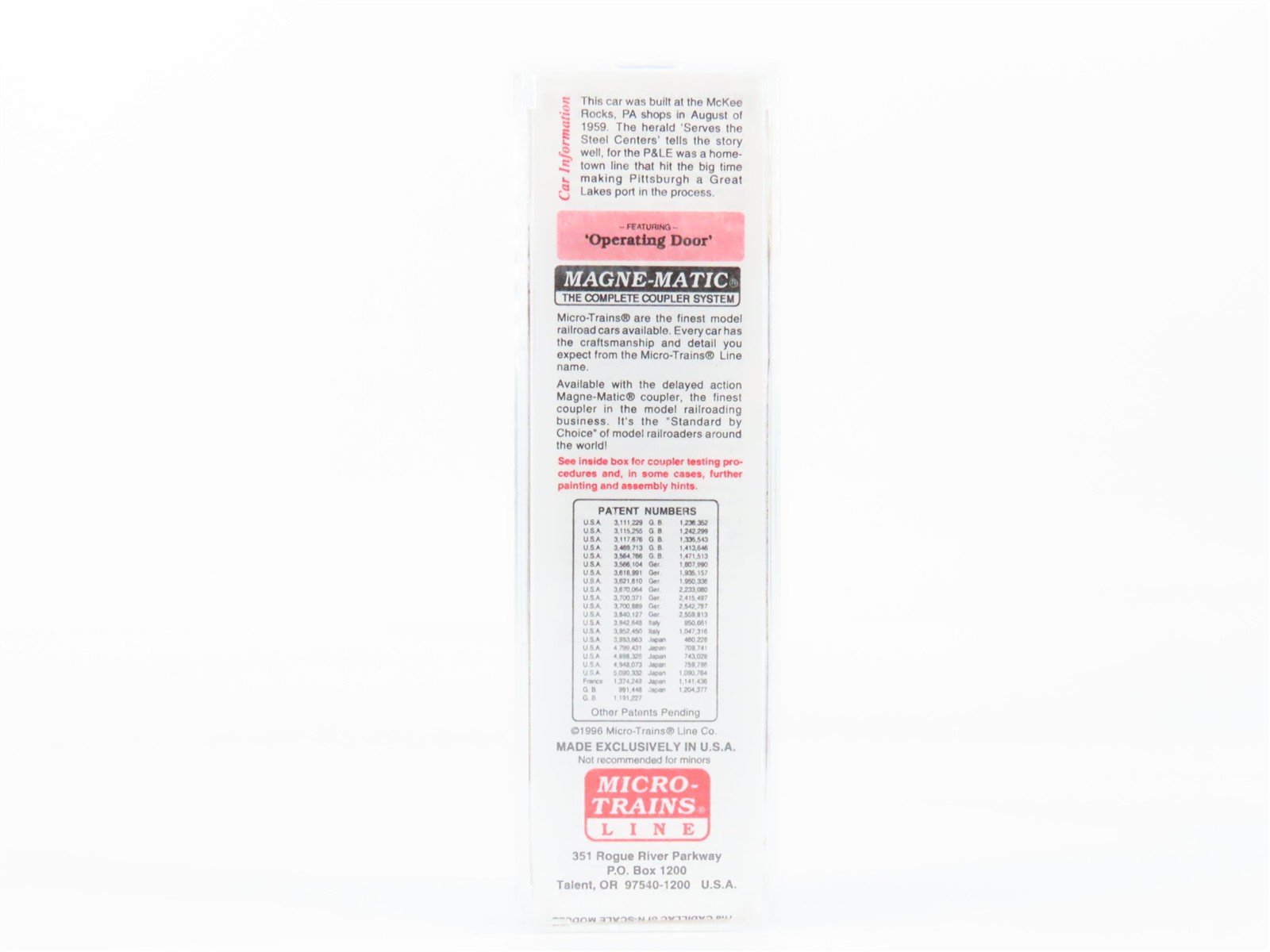 N Scale Micro-Trains 20410 P&LE Pittsburgh & Lake Erie 40' Box Car 20375 RTR