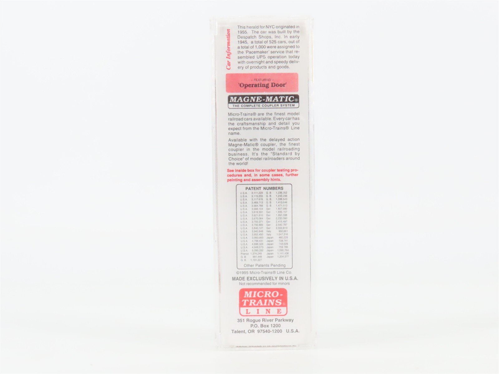 N Scale Micro-Trains 20240 NYC New York Central 40' Box Car 174710 RTR
