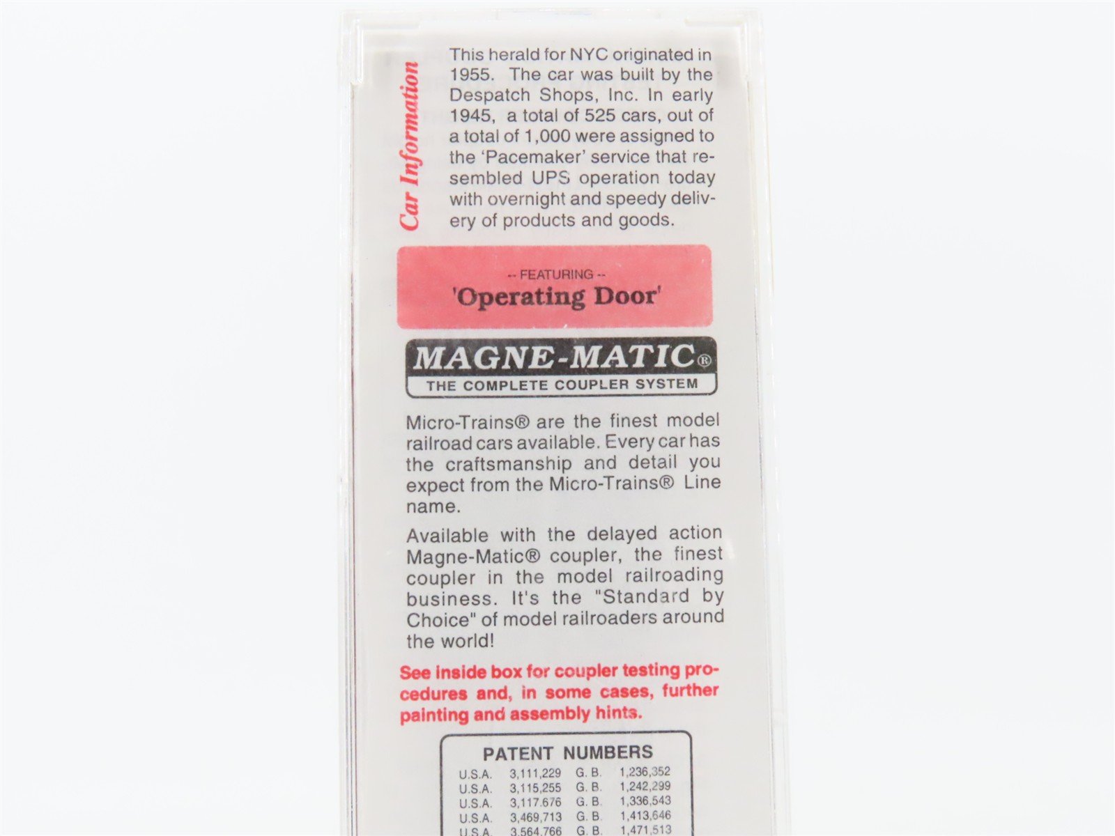 N Scale Micro-Trains 20240 NYC New York Central 40' Box Car 174710 RTR