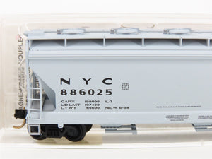 N Scale Micro-Trains 93030 NYC New York Central 3-Bay Covered Hopper 886025 RTR